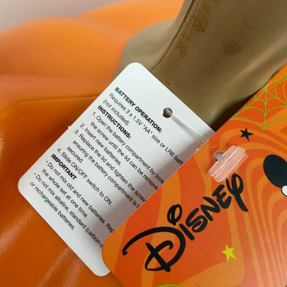 Disney Mickey Minnie Mouse Light Up Pumpkin Halloween Decor Set Orange - Picture 11 of 16